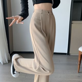 Guromo High Waist Plain Wide Leg Dress Pants
