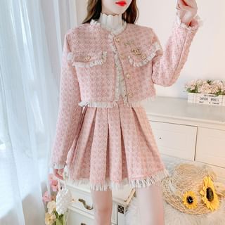 【I AM MARI】Beju puff jacket blouse & skirt set ★3color l_p0204862746.jpg