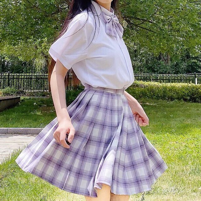 Girls Supply - Plaid Pleated Mini A-Line Skirt / Short Girls Supply - Plaid Pleated Mini A-Line Skirt / Short