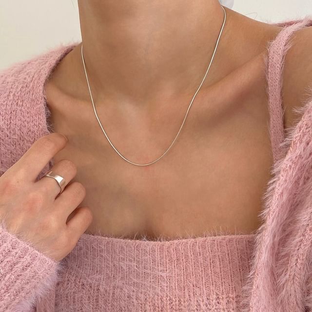 SeoulMall-Sterling Silver Necklace