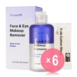 NATURE REPUBLIC - Simple Off Face & Eye Makeup Remover Water Proof Perfect Special Set (x6) (Bulk Box)