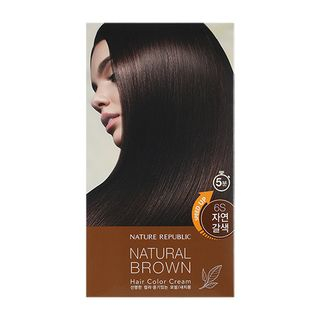 NATURE REPUBLIC - Hair & Nature Hair Color Cream (5 minutes Speed) (#6S Natural Brown): Hairdye 60g + Oxidizing Agent 60g + Hair Treatment 9g
