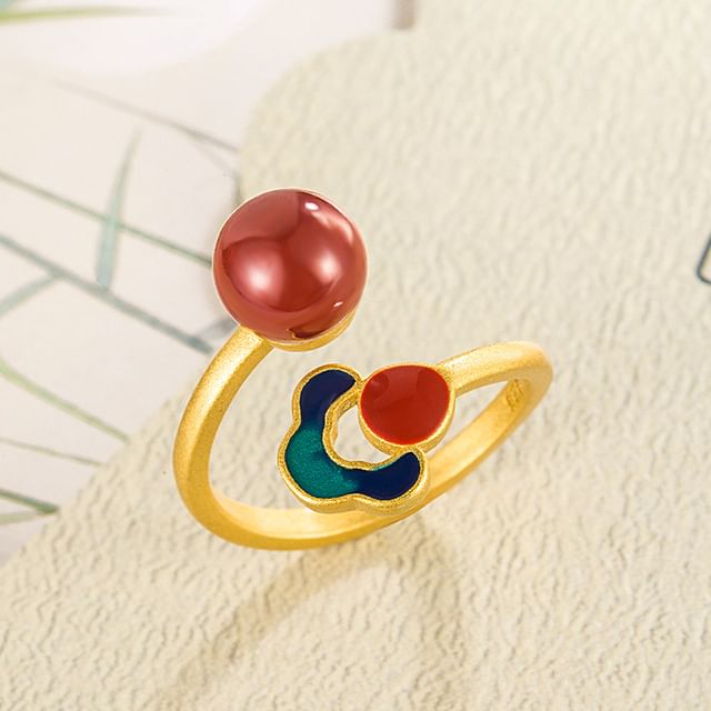 Forainer-Enamel Open Ring