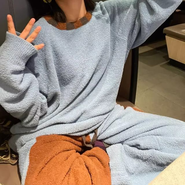 GOUB-Color Block Pajama Set