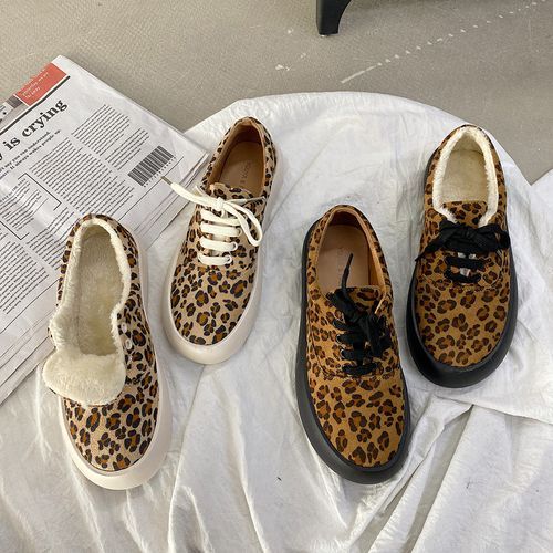 leopard print lace up pumps