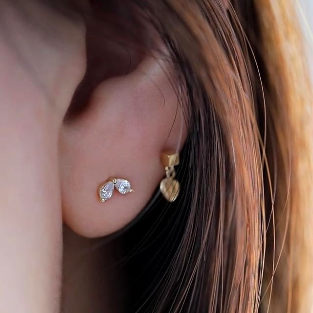Phoenoa-925 Sterling Silver CZ Stud Earring