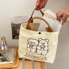 Ms Bean - Cartoon Embroidered Mini Tote Bag | YesStyle