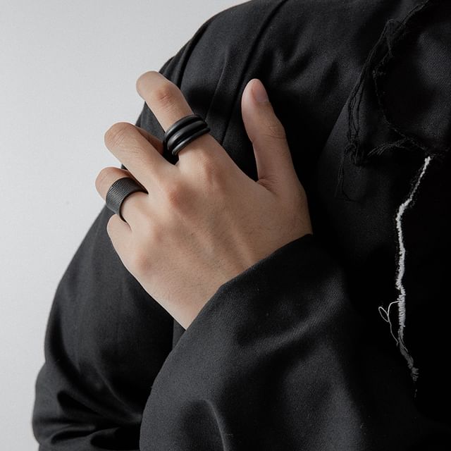 Black Degree-Stainless Steel Ring