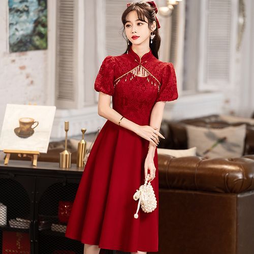 mandarin collar cocktail dress