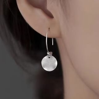 Parskletie-Sterling Silver Sequin Half Hoop Earring
