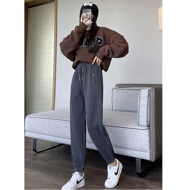 High Waist Ribbed Grey Joggers ALO Yoga Pants Jumpsuits Alo