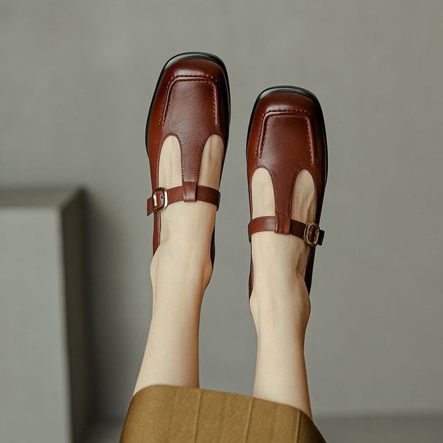 Cinnabelle - Square Toe Block Heel Mary Jane Shoes | YesStyle
