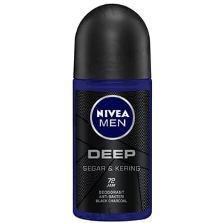 NIVEA - Men Deep Segar & Kering Anti-Bakteri Black Charcoal Deodorant Roll On