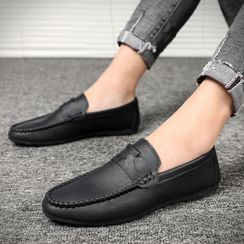 HANO - Plain Faux Leather Loafers HANO - Plain Faux Leather Loafers