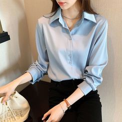 Yumerakka - Long-Sleeve Plain Shirt