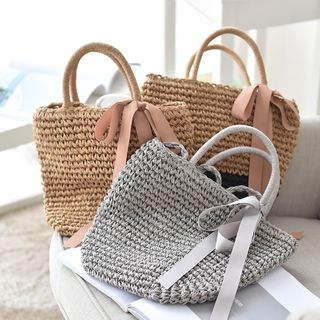 straw woven tote