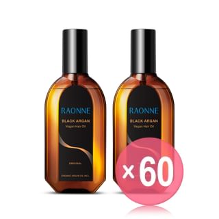 RAONNE - Black Argan Vegan Hair Oil Duo Set (x60) (Bulk Box)