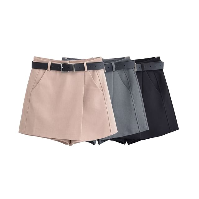 Colada-Mid Waist Plain Skort