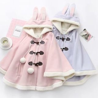 Kawaii Clothing Cute Girl Cloak Cape Harajuku Ropa Rabbit Bunny Mori Ears Hoodie