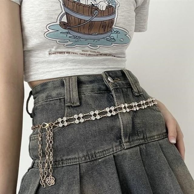 Lunashore-Layered Beaded Waist Chain