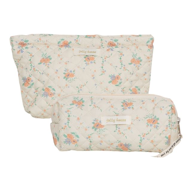 TangTangBags - Floral Quilted Pencil Case / Pouch / Set (Various Designs)