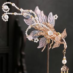 Kanzashi - 复古珍珠凤凰发簪 / 附加吊饰 Kanzashi - 复古珍珠凤凰发簪 / 附加吊饰