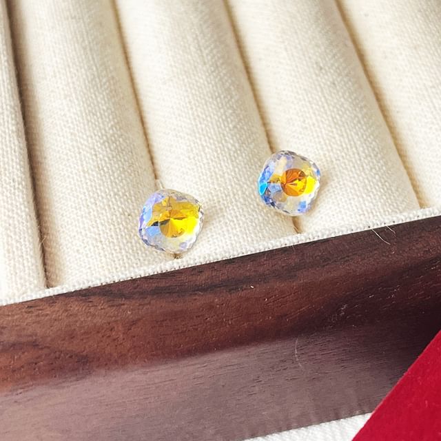 Poppin-Rhinestone Alloy Stud Earring