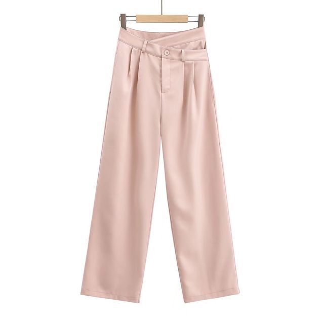 Morhan - High Waist Wide Leg Dress Pants | YesStyle