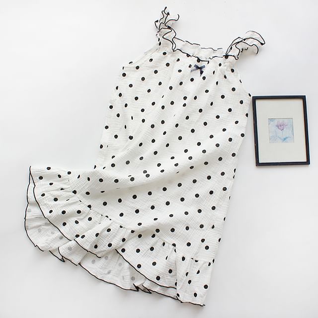 Dogini-Dotted Pajama Dress