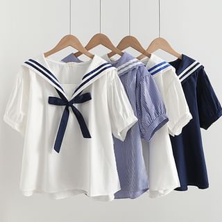 ENFOLD SAILOR-COLOR BLOUSE