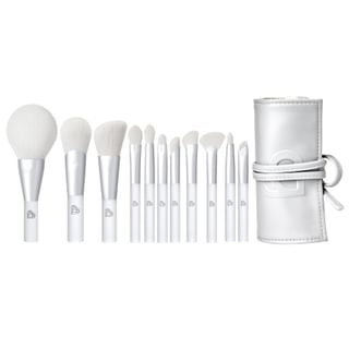 BLJ - Mini Make Up Brush Pouch Set - Silver