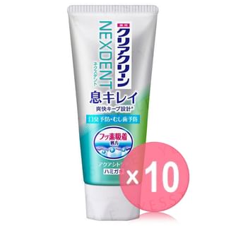Kao - Clear Clean Nexdent Toothpaste Aqua Citrus 10pcs Bundle Set