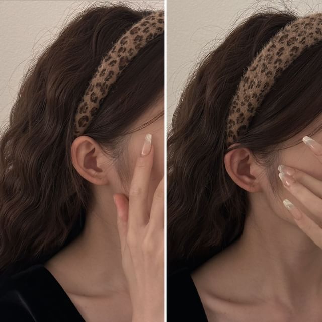 Poppin-Leopard Print Chenille Headband Various Designs