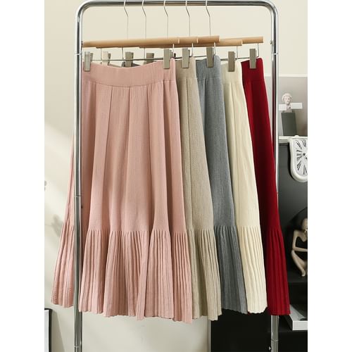 Pleats Mermaid Midi Skirt in 6 Colors