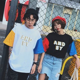 Simpair - Couple Matching Color Block Short-Sleeve T-Shirt | YesStyle