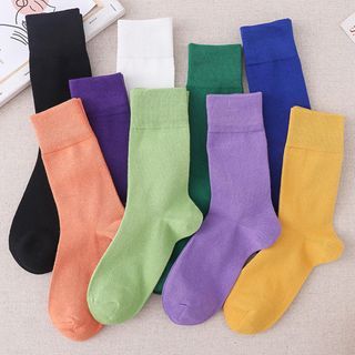 electroyinyang-Plain Ankle Socks
