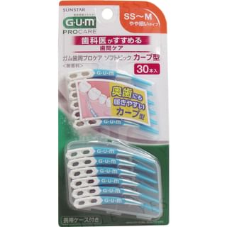 Sunstar - Disposable Plastic Gum Periodontal Pro Care Soft Pick Curve Type SS-M