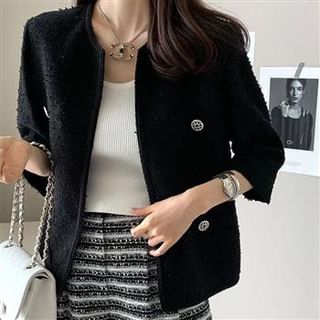 Everose-34-Sleeve Plain Jacket
