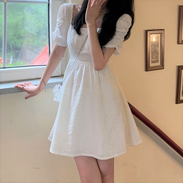 cute short white dresses Prom Dresses, White Puffy Homecoming white party dress XinFSh Women's Graduation Corset Mini