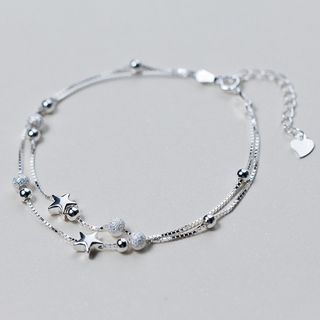 A'ROCH - 925 Sterling Silver Star Layered Bracelet | YesStyle