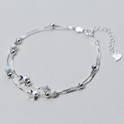 A’ROCH - 925 Sterling Silver Star Layered Bracelet A’ROCH - 925 Sterling Silver Star Layered Bracelet