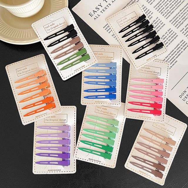 LIDO-Plain Hair Clip Set