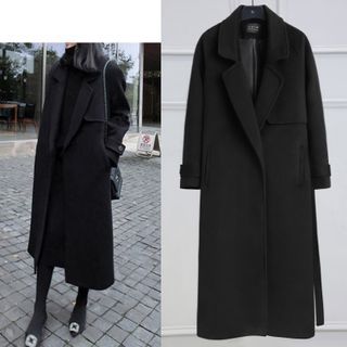 COBRASCA-Single Breasted Long Wool Coat