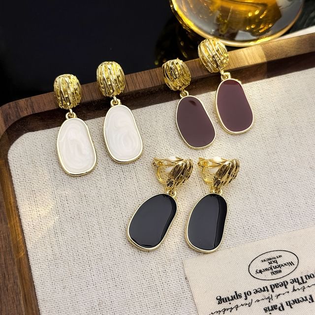 Gaya-Glaze Alloy Drop Earring