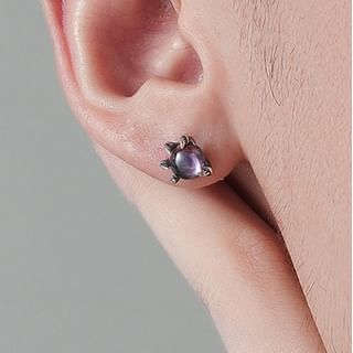 Lilafey-Cabochon Claw Stud Earring