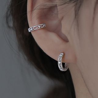 Chimerro-Rhinestone Alloy Cuff Earring