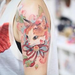 HANZ HAZEL - Cat Temporary Tattoo Sticker HANZ HAZEL - Cat Temporary Tattoo Sticker