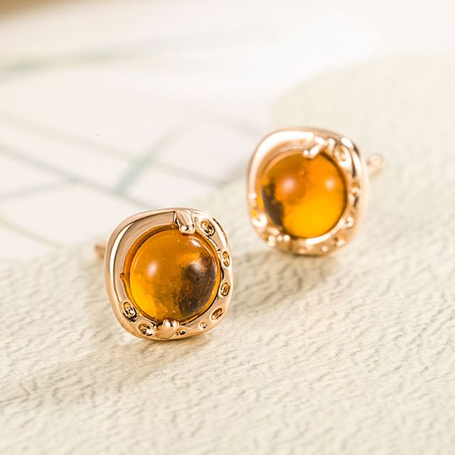 Forainer-Cabochon Stud Earring