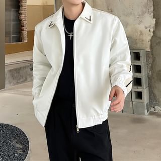 Omozando-Collared Zip-Up Jacket