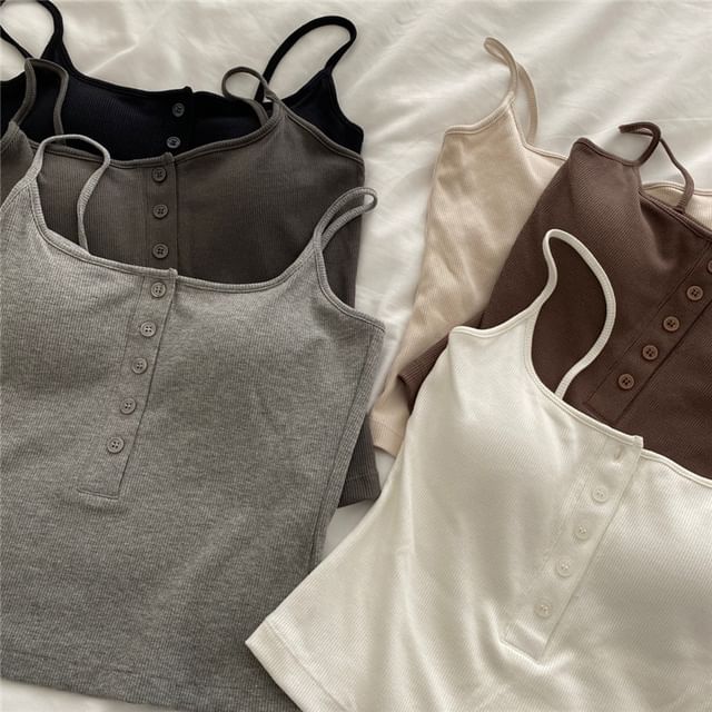 Maisee-Henley Plain Cami Top
